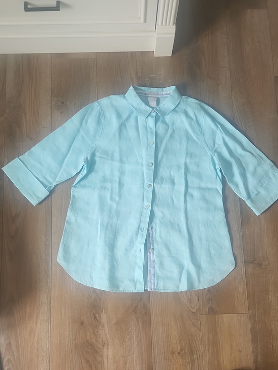 Chico's Tops - Chicos Light Blue Linen Shirt